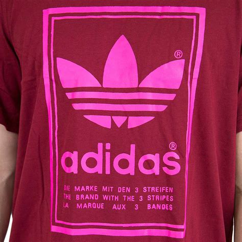 adidas t shirt damen weinrot|Shoppe rote adidas Originals T.